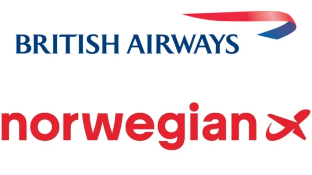 Логотипи British Airways та Norwegian за умовами парі після поразки Норвегії